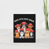 Huisdieren weer veilig maken Grappige Trump-verkie Kaart (Voorkant)