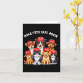 Huisdieren weer veilig maken Grappige Trump-verkie Kaart (Gele Bloem)