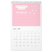 Huisdierenkalender 2026 kalender (Mar 2027)