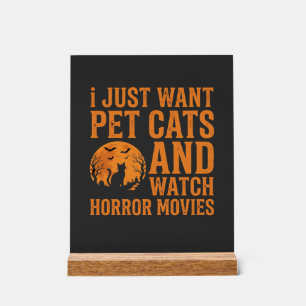 Huisdierenkatten Horrorfilms Halloween-ontwerp_1 Acryl Bord