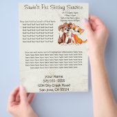 Huisdierenoppas Service Flyer (Hand)