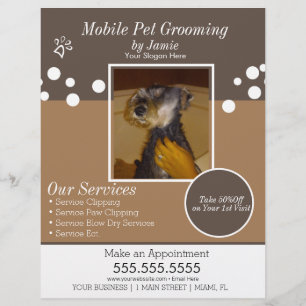 Huisdierenservices Hondenverzorging Foto Flyer