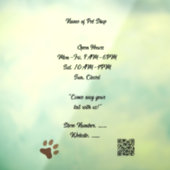 Huisdierenwinkel Transparante op maat gesneden raa Raamsticker (Vel 3)