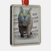 Huisdierfoto ✨ Mooie op maat gemaakte foto Metalen Ornament (Rechts)