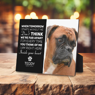Huisdierherdenking Aandenken Hond 8" x 10" Fotoplaat