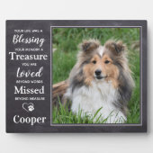 Huisdierherdenking Aangepaste foto condoleance Hon Fotoplaat (Voorkant)