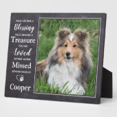 Huisdierherdenking Aangepaste foto condoleance Hon Fotoplaat (Zijkant)