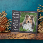 Huisdierherdenking Aangepaste foto condoleance Hon Fotoplaat (Zijkant)