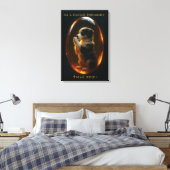 Huisdierherdenking Australian Shepherd Amber Canva Canvas Afdruk (Insitu (Slaapkamer))