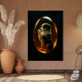 Huisdierherdenking Australian Shepherd Amber Canva Canvas Afdruk