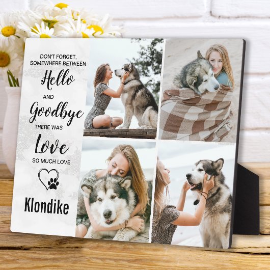 Huisdierherdenking Foto Collage voor Overleden Hui Fotoplaat