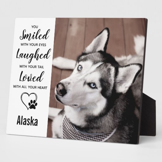 Huisdierherdenking - Herinnering aan huisdier - Aa Fotoplaat (Zijkant)