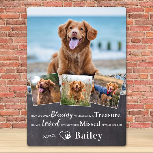 Huisdierherdenking Hond Verlies Herdenking Gedicht Fotoplaat