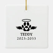 Huisdierherdenking In Liefdevolle Herinnering Voeg Keramisch Ornament (Achterkant)