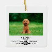 Huisdierherdenking In Liefdevolle Herinnering Voeg Keramisch Ornament (Voorkant)
