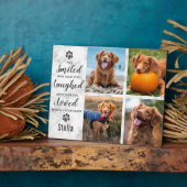 Huisdierherdenking In Lieve Herinnering Fotocollag Fotoplaat (Zijkant)