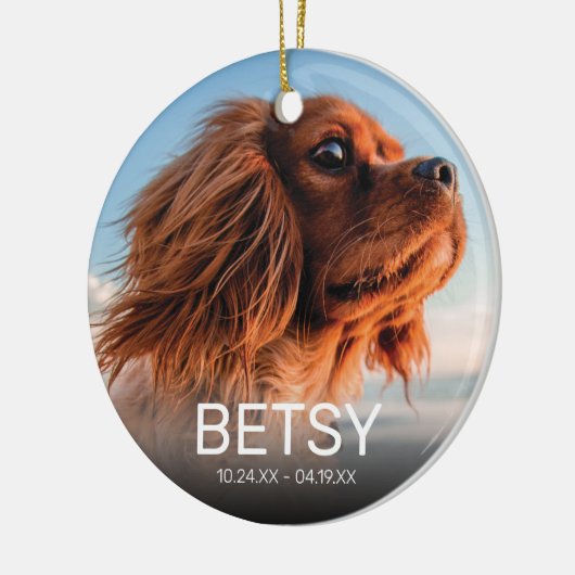 Huisdierherdenking | Kerstsouvenir Keramisch Ornament (Links)