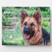 Huisdierhond Herdenkings Aangepaste Herinneringsfo Fotoplaat (Voorkant)