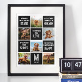Huisdierhond Herdenkingsfotocollage Poster
