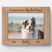 Huisdierhondenherdenking - Ter liefdevolle herinne Fotoplaat (Voorkant)
