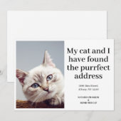 Huisdierkat Foto Nieuwe Adres We Zijn Verhuisd Aan (Voorkant / Achterkant)