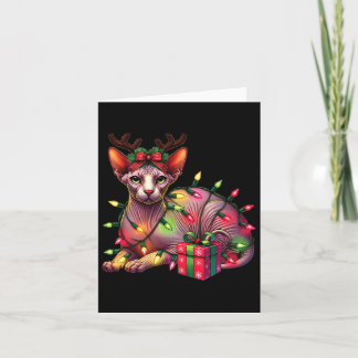 Huisdierliefhebbers Cute Sphynx Kat Rendier Geweie Kaart
