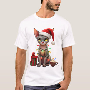 Huisdierliefhebbers Schattige Sphynx kat Rendier G T-shirt