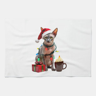 Huisdierliefhebbers Schattige Sphynx kat Rendier G Theedoek