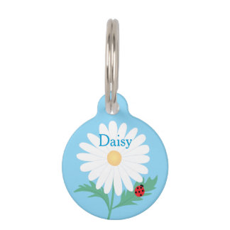 Huisdiernaam Daisy Bloem Lieveheersbeestje ID Tag  Huisdierpenning