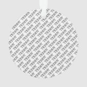 HUISDIERNAAM Patroon Pootafdruk Kleurrijk Plezier Ornament (achterkant)