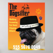 Huisdieroppas 🐾 Dogfather Hondenuitlater Vertrouw Poster (Voorkant)
