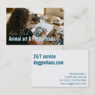 Huisdierportretten Service Visitekaartje