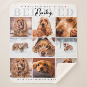 Huisdierverlies 9 Hond Kat Foto Collage Herdenking Sherpa Deken