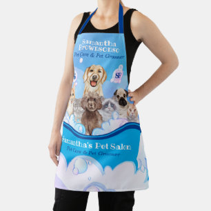Huisdierverzorging Navy Blue Bubble Honden Katten Schort
