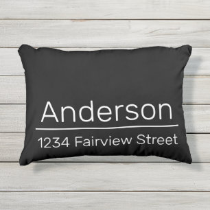 Huiseigenaar Naam Straatadres Zwart-Wit Buitenkussen