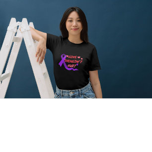 Huiselijk geweld Bewustzijn Liefde moet geen pijn T-shirt