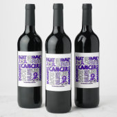 Huiselijk Geweld Bewustzijn - Vecht liefde overlev Wijn Etiket (Flessen)