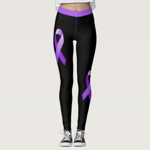 Huiselijk geweld DV Bewustzijn Paarse lint Leggings