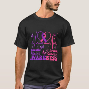 Huiselijk geweld & kamp; Borstkanker Bewustzijn Mo T-shirt