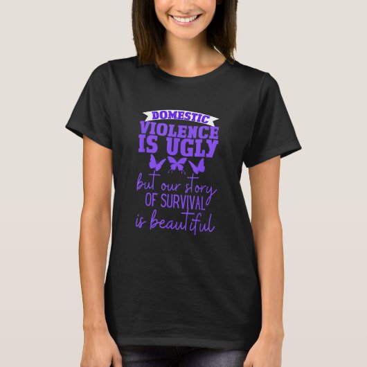 Huiselijk geweld Overlevende huiselijk misbruikged T-shirt (Voorkant)