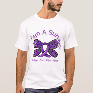 Huiselijk geweld vlinder ik ben een overlevende t-shirt