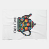 Huiselijk huis theepot ontwerp theedoek (Horizontaal)