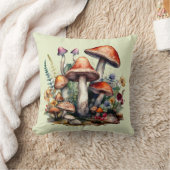 Huiselijke Paddestoelen Worp Kussen (Deken)