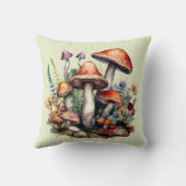 Huiselijke Paddestoelen Worp Kussen (Achterkant)