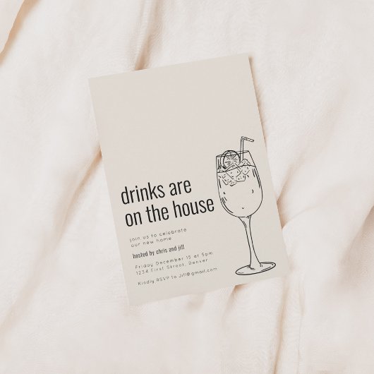Huisfeest Uitnodiging met Cocktail