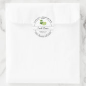 Huisgegroeide tuin vers biologisch Limoen label (Tas)