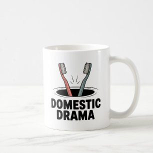 Huishoudelijk drama relatiechaos met humor koffiemok