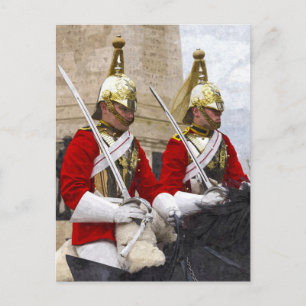 Huishoudelijke cavalerie wisseling van de wacht Ar Briefkaart