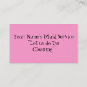Huishoudelijke diensten visitekaartje (Achterkant)