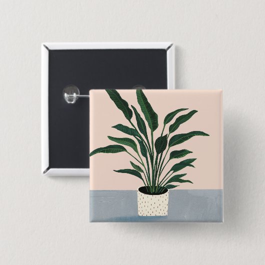 Huishoudelijke installatie vierkante button 5,1 cm (Voorkant /achterkant)